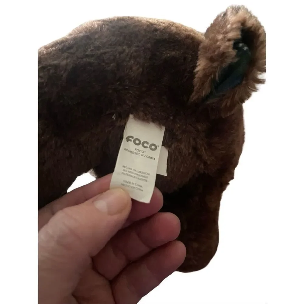 Foco Brown Green Buffalo Plaid Antlers Jazz Moose Plush Stuffed Animal 12”